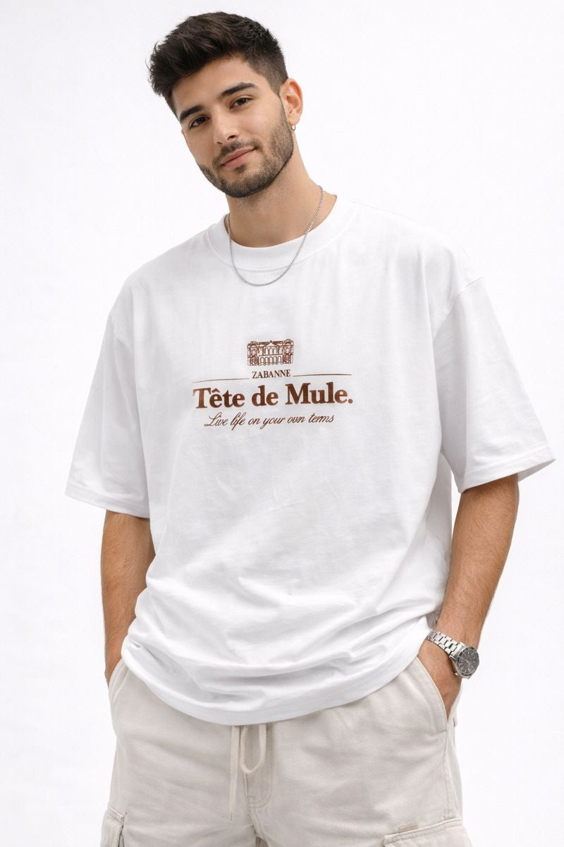 POLO OVER BOXY ZABANNE / BLANCO / TETE DE MULE