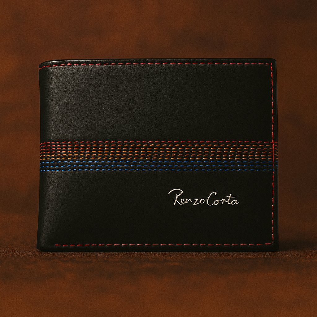 BILLETERA RENZO COSTA FRANJA TEXTIL TRICOLOR