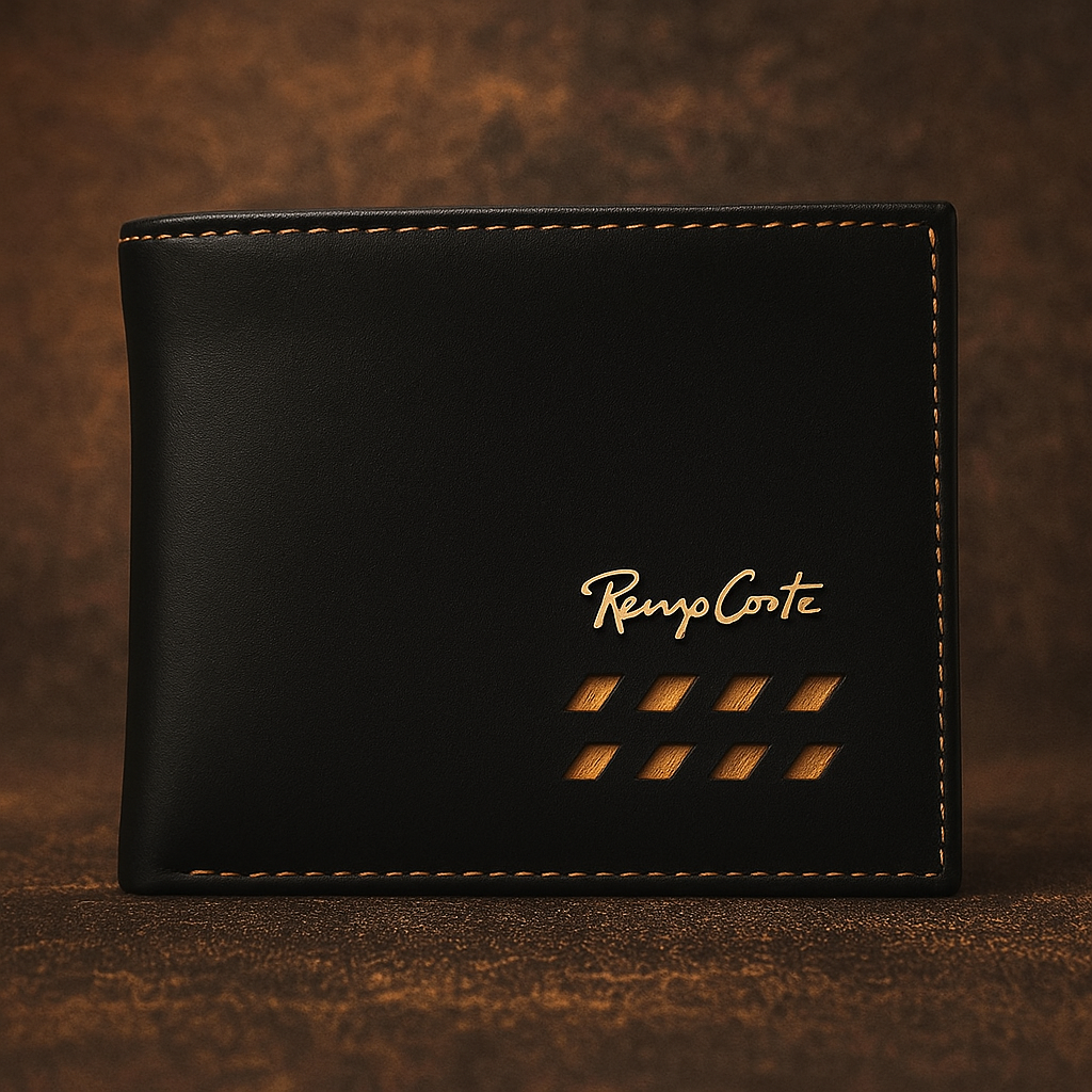 BILLETERA RENZO COSTA NERA / DETALLE 8 CUADROS