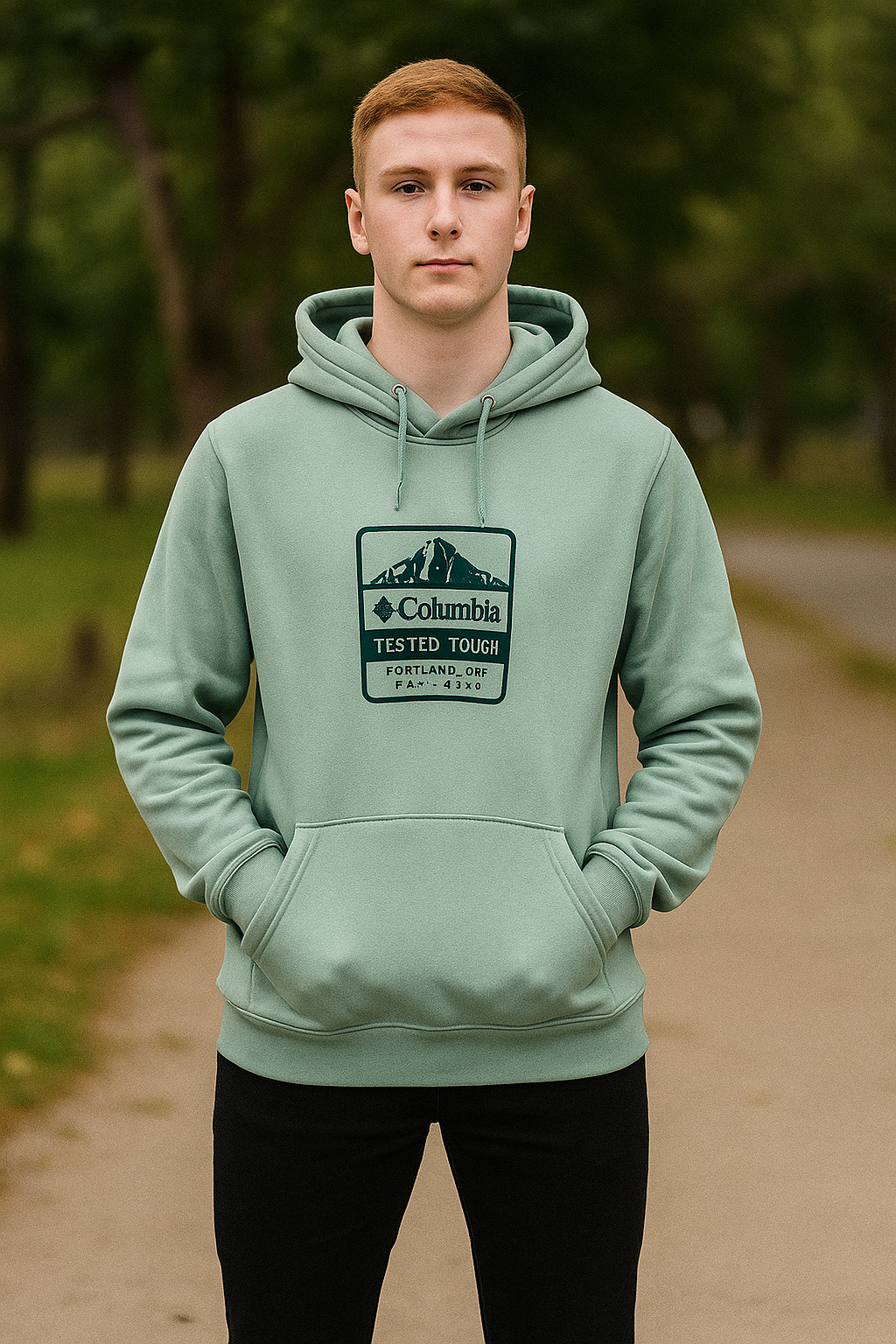 CHOMPA COLUMBIA VERDE AGUA