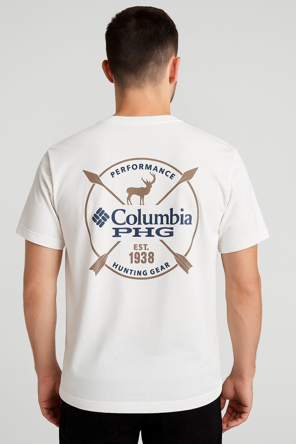 Polo Columbia crema / logo pecho nombre
