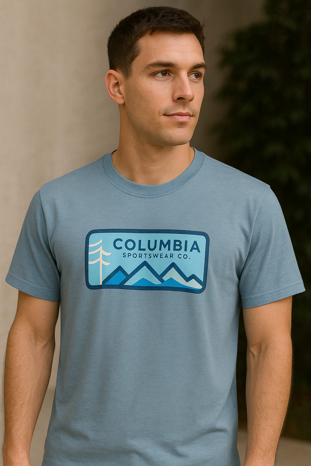 Polo columbia celeste oscuro / logo pecho