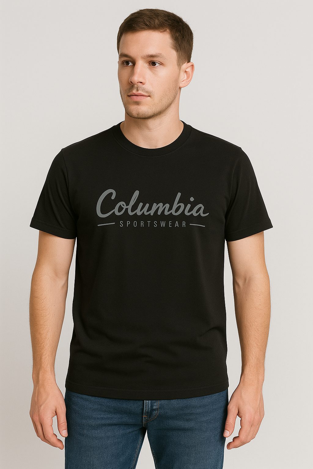 Polo columbia negro / logo pecho