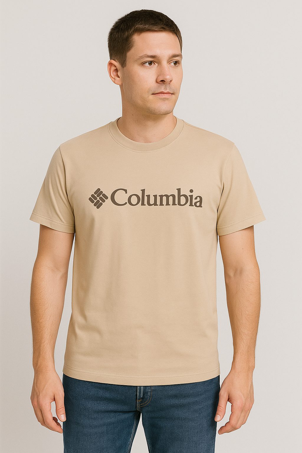 Polo Columbia marron / logo pecho