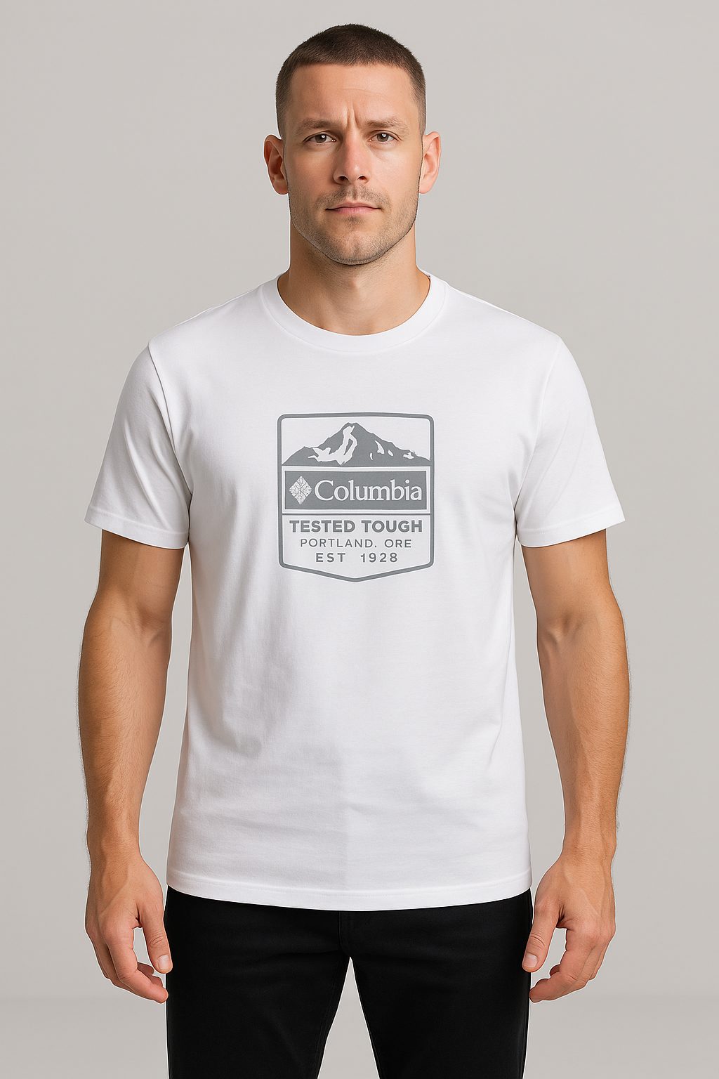 Polo Columbia blanco / logo pecho
