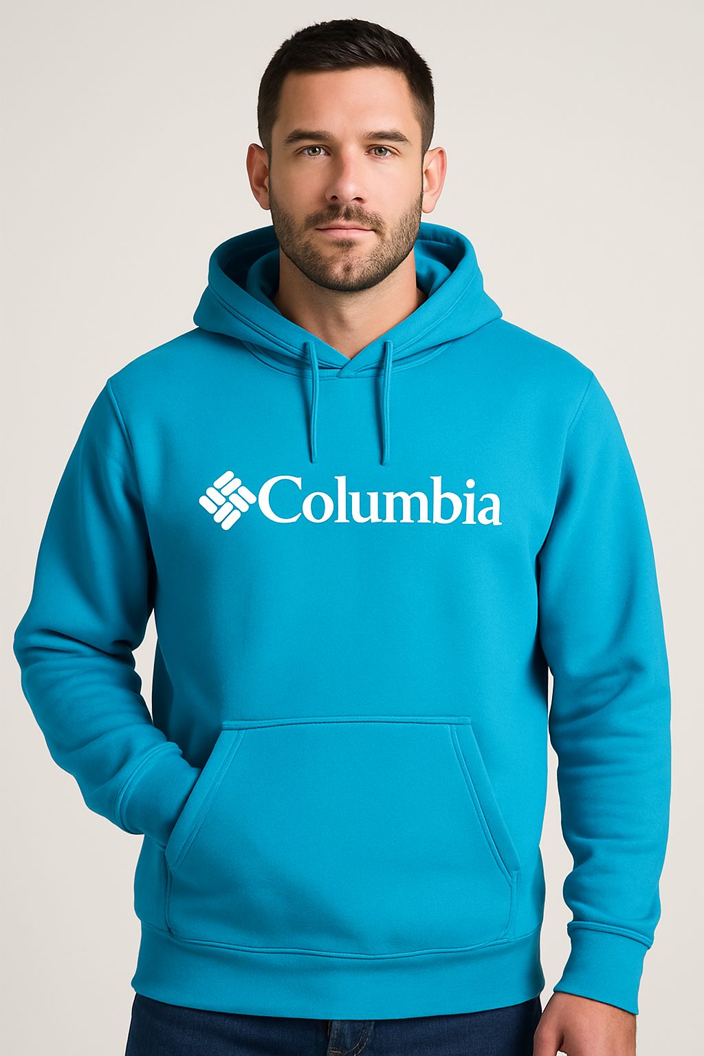 Chompa Columbia azul / logo pecho