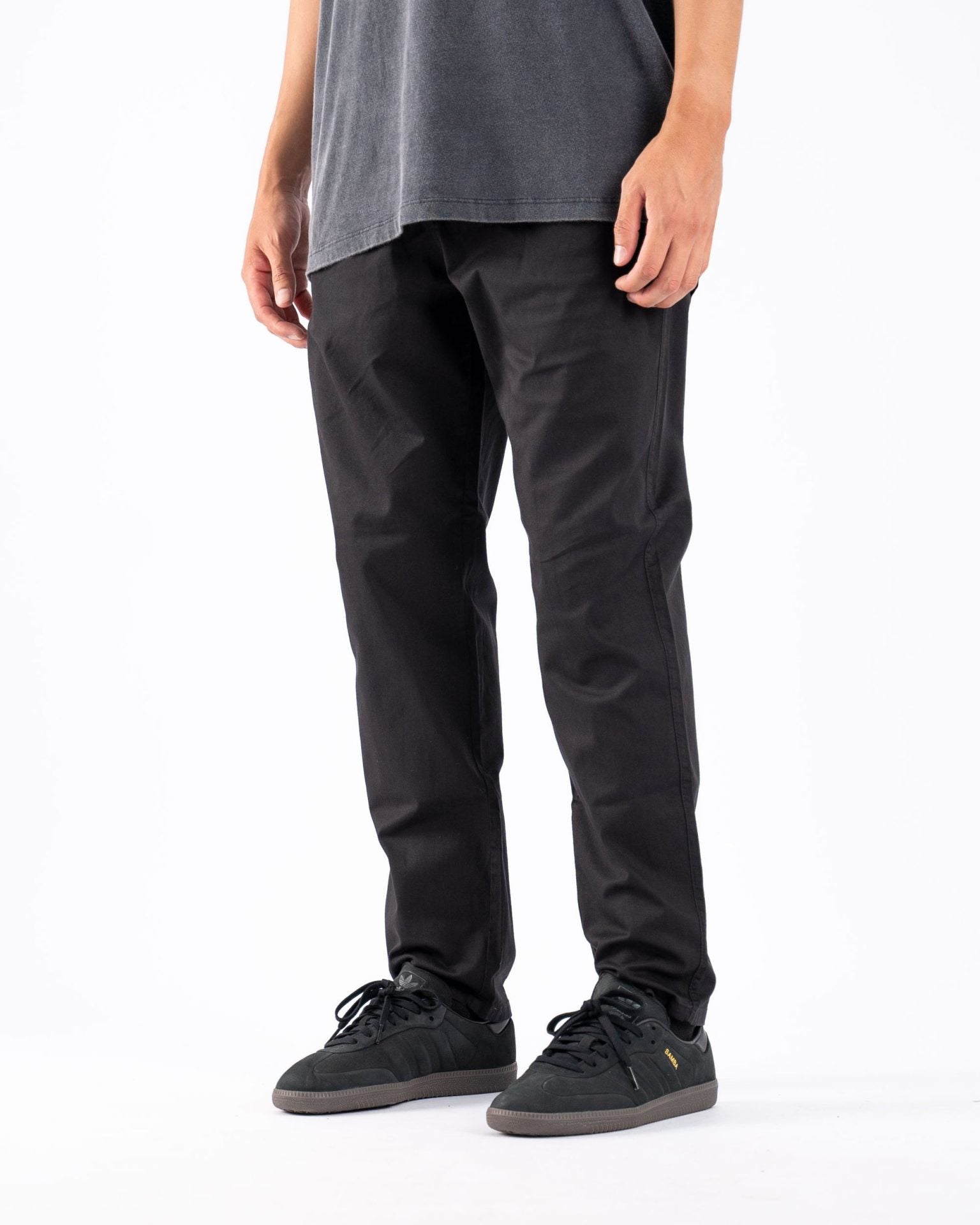 chino drill pants negro