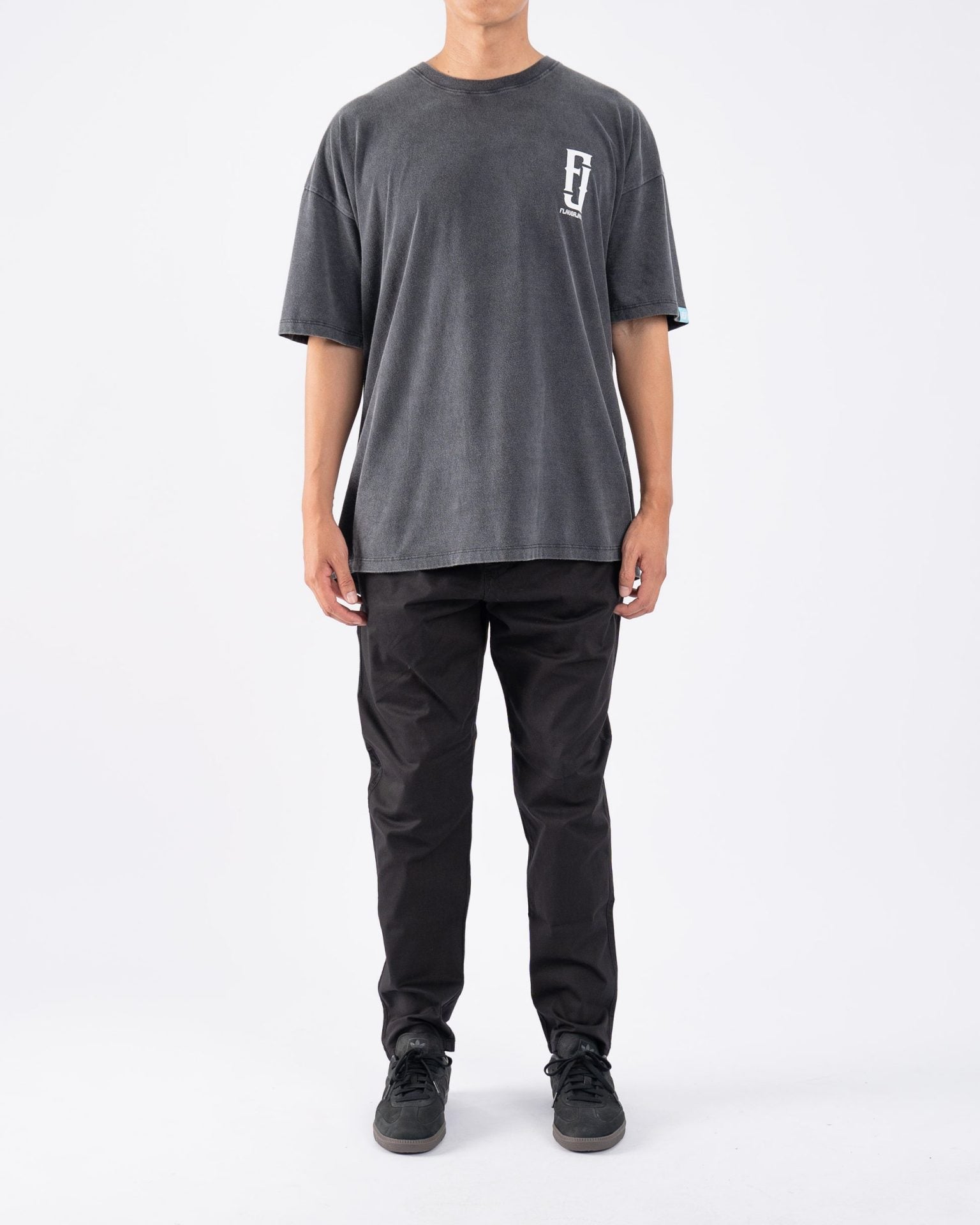 chino drill pants negro
