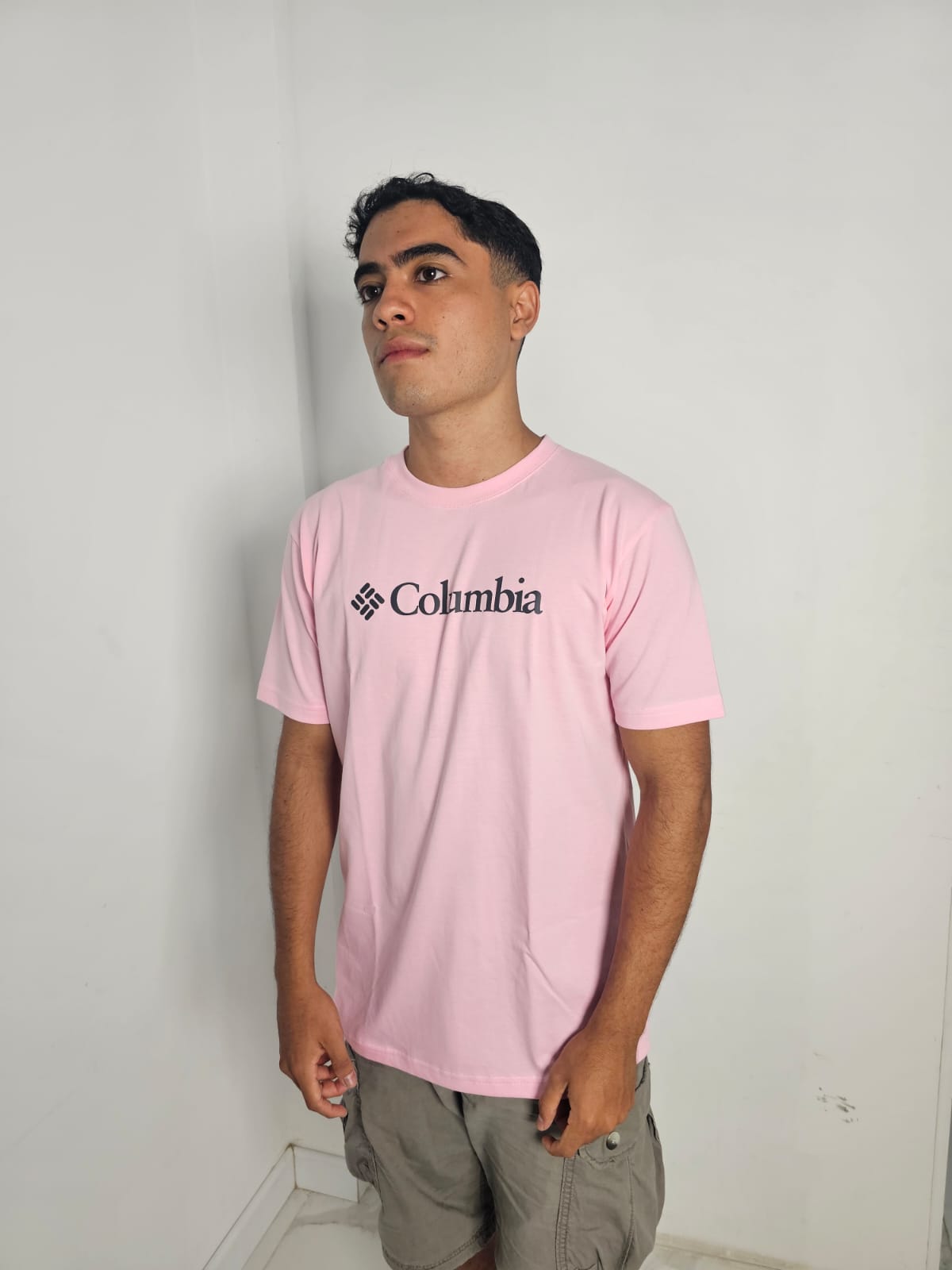 Polo Columbia rosado / Logo pecho