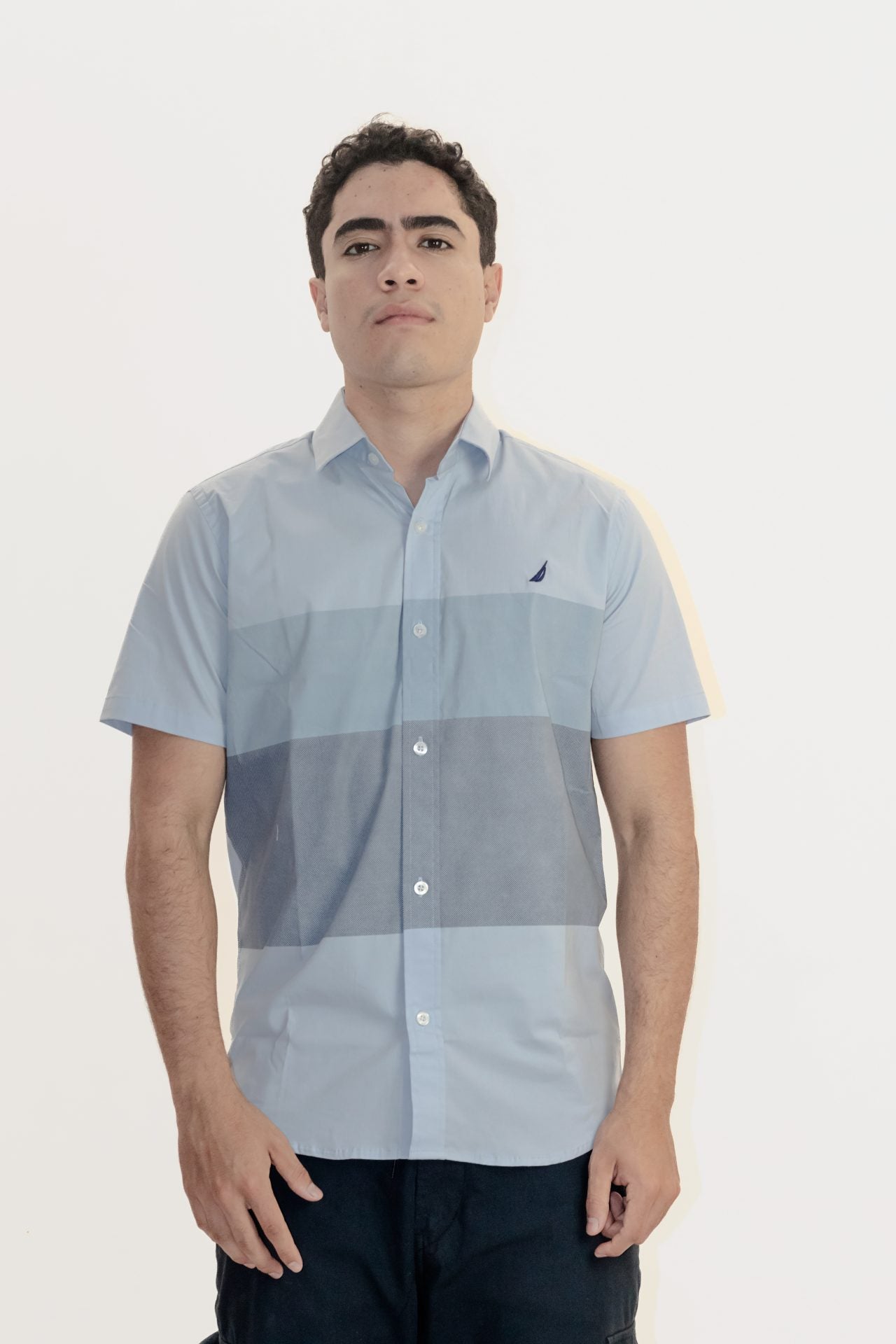Camisa nautica / degradacion colores celeste