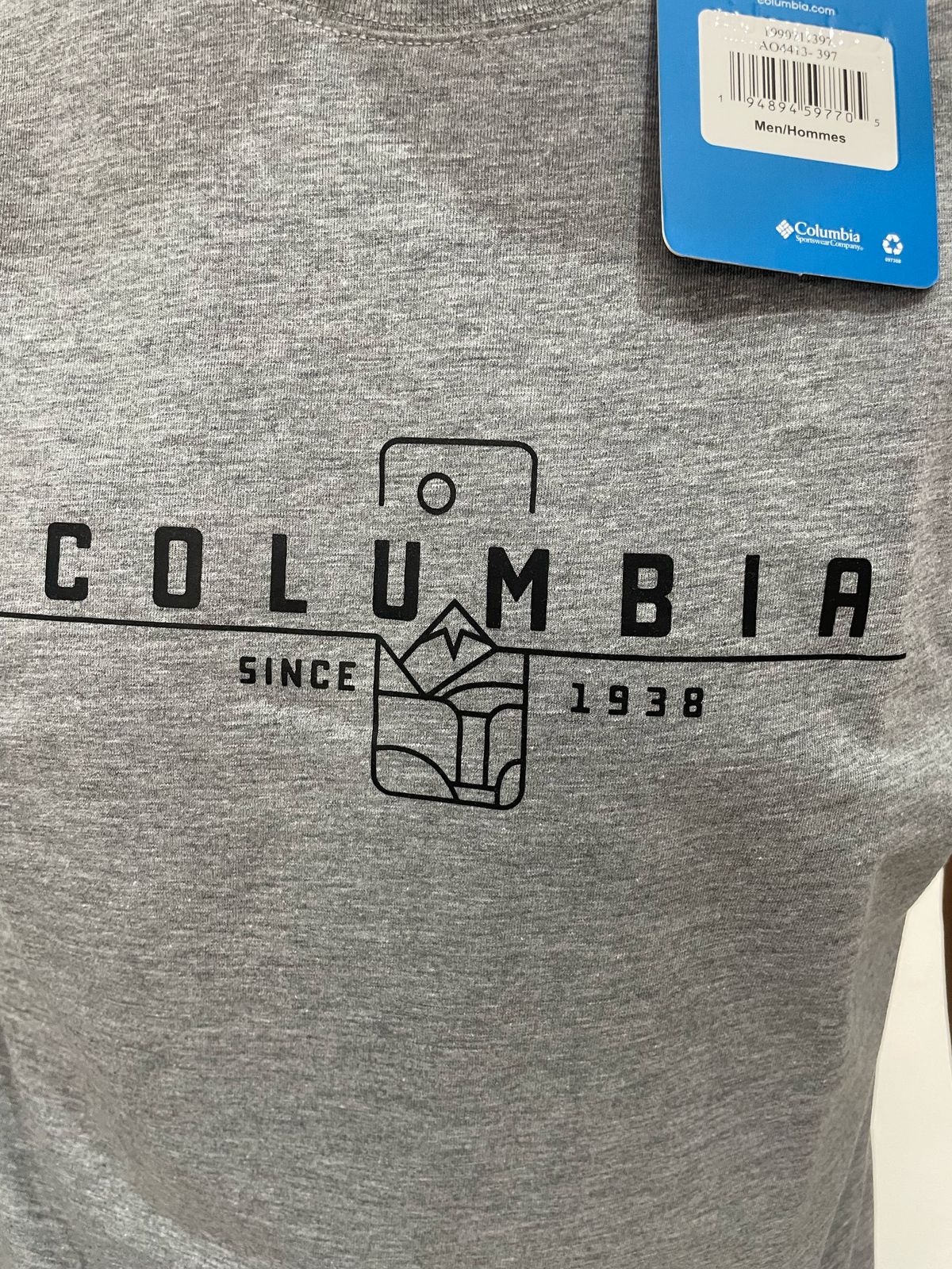 Polo Columbia plomo / Logo pecho