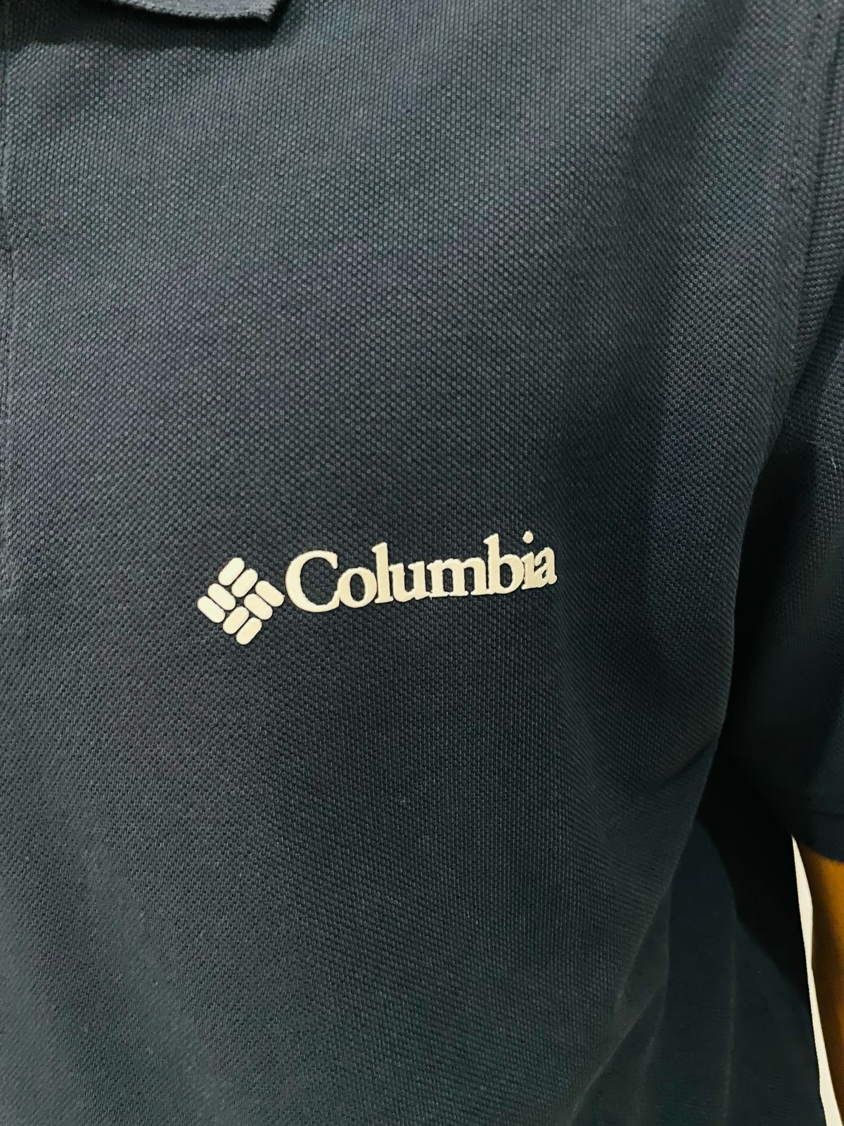 Polo camisero Columbia azul noche / Logo blanco
