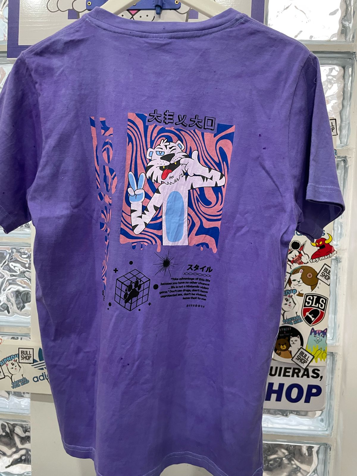 Polo Bultiger morado gaspeado / Logo pecho pequeño