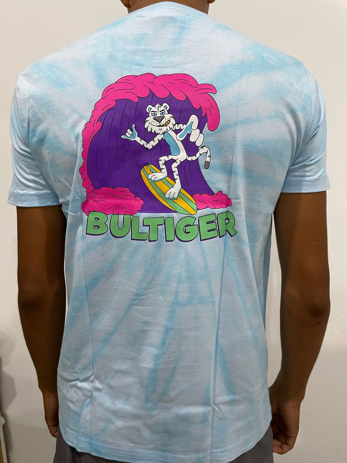 Polo Bultiger celestes gaspeado / Logo verde