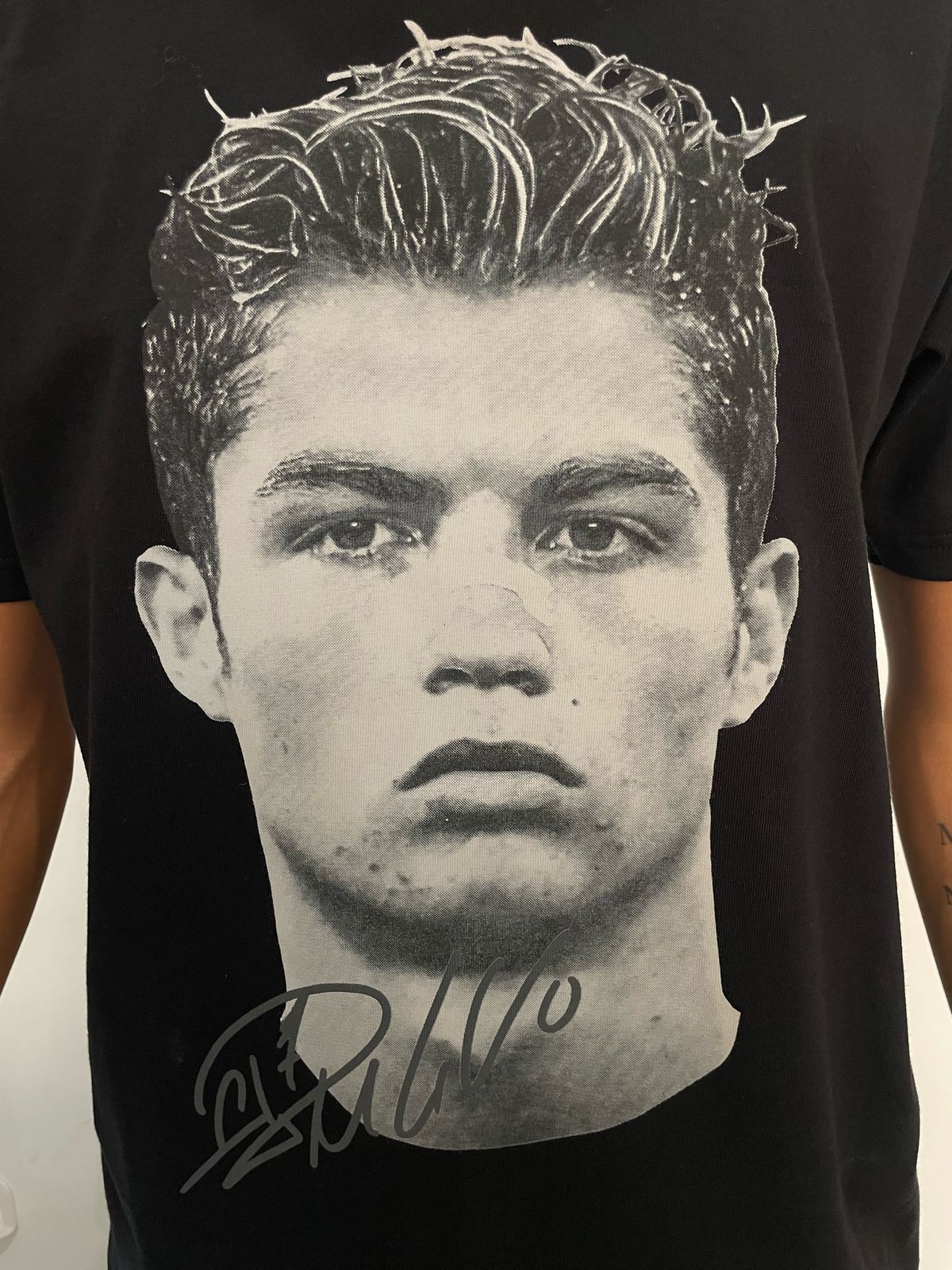Polo KLEDINGSTREET negro / Logo CR7 pecho