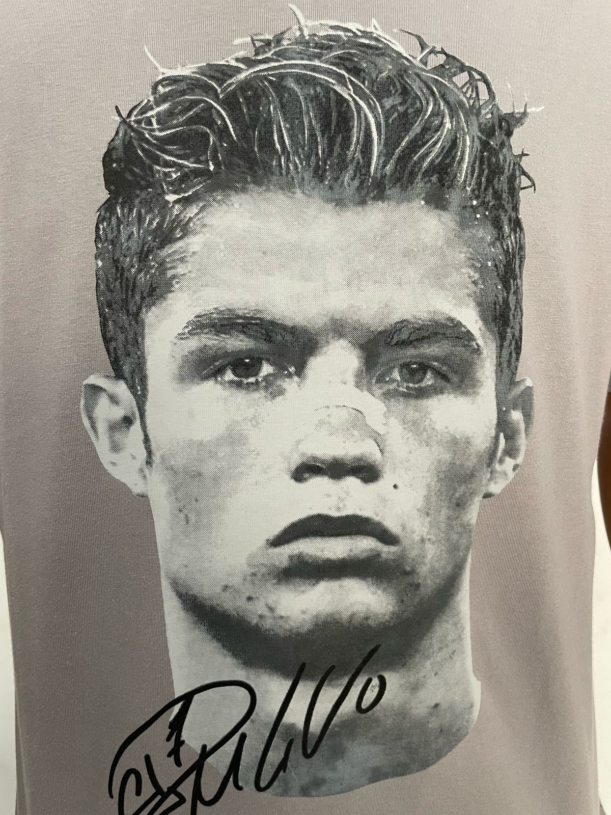 Polo KLEDINGSTREET plomo / Logo CR7 pecho