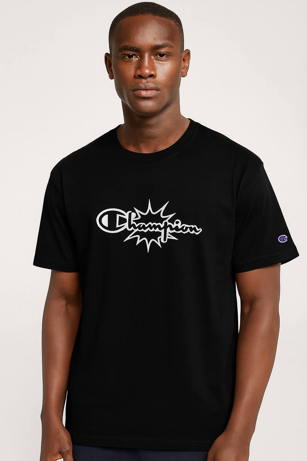 POLO CHAMPION NEGRO / LOGO ESTRELLA PECHO