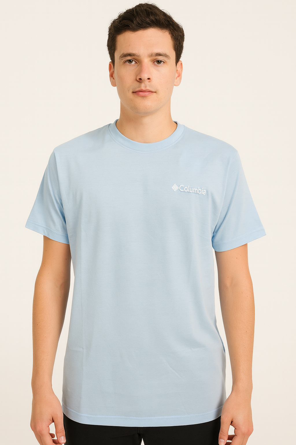 Polo Columbia celeste / Logo al costado pequeño