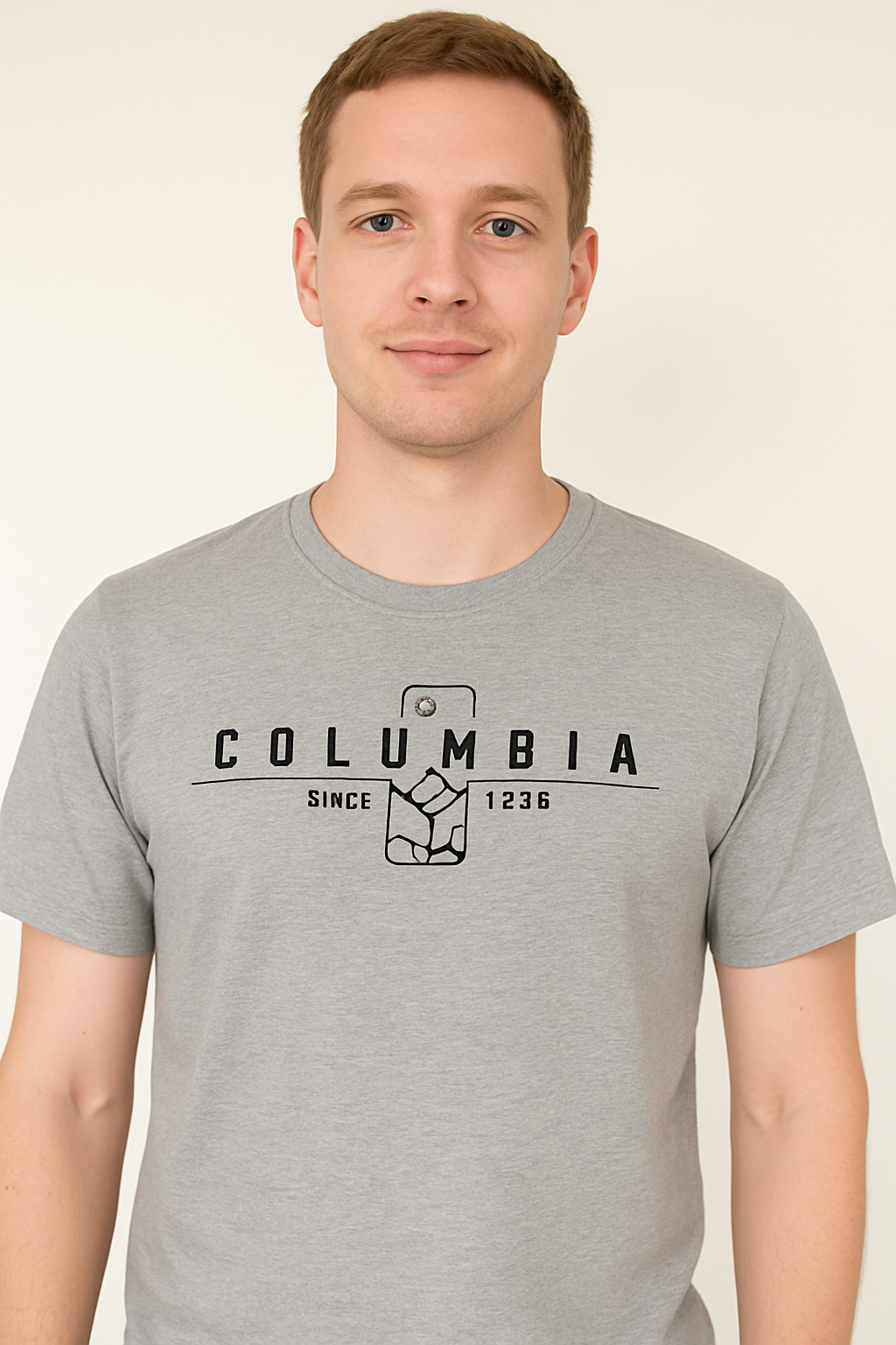 Polo Columbia plomo / Logo pecho