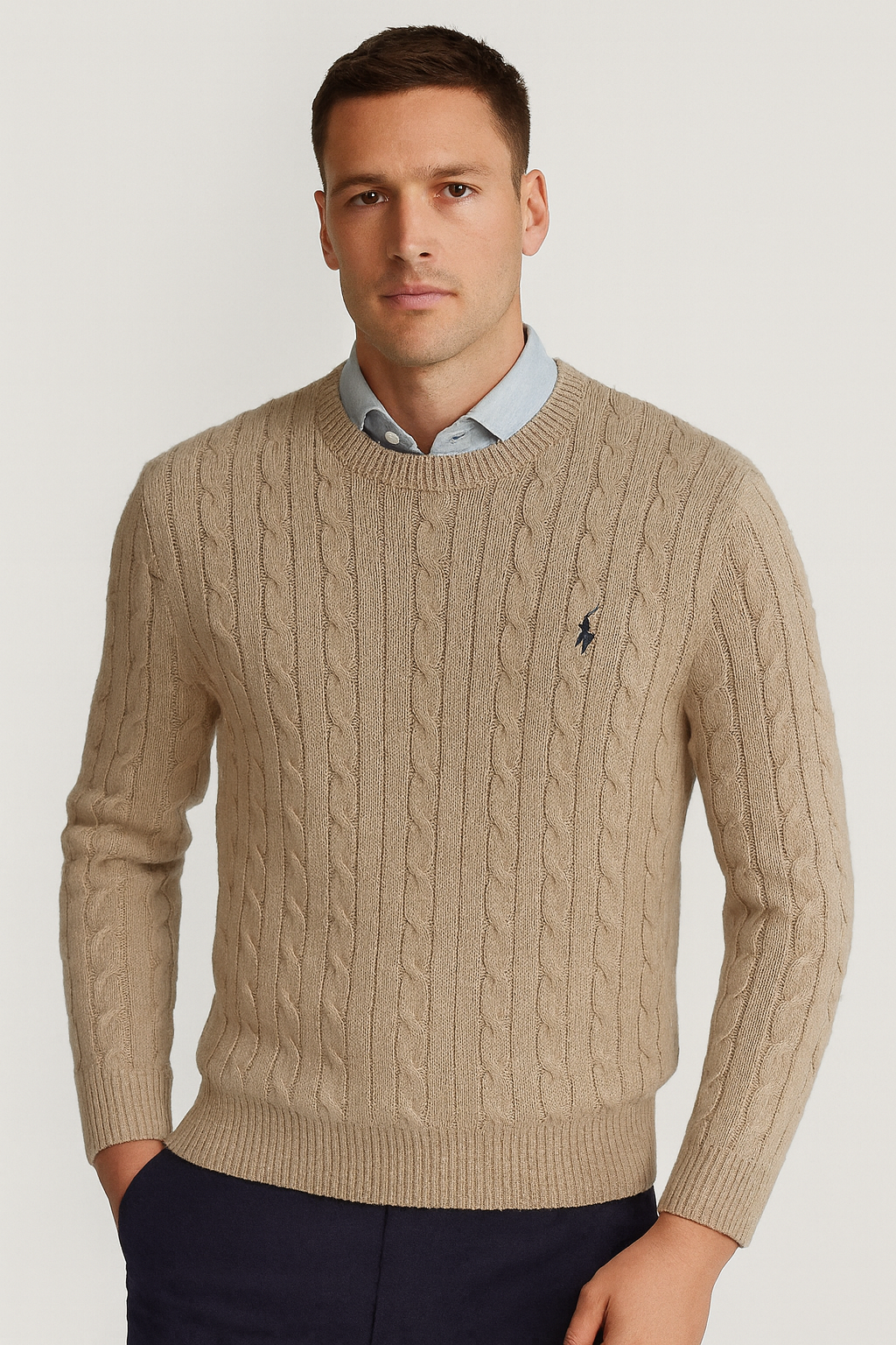 Suéter Tejido beige Polo Ralph Lauren - Cuello Redondo