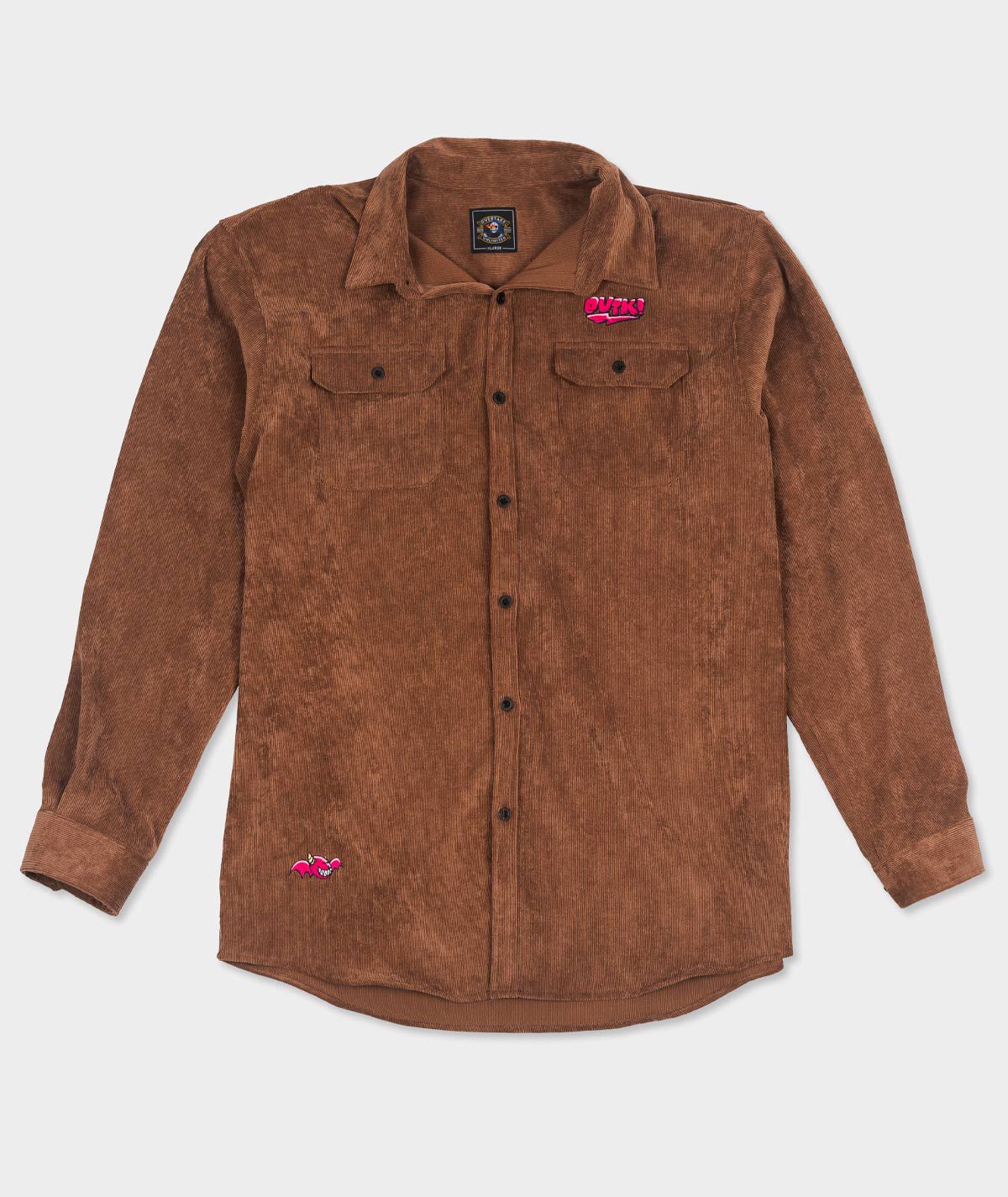 camisa overtake red demon brown