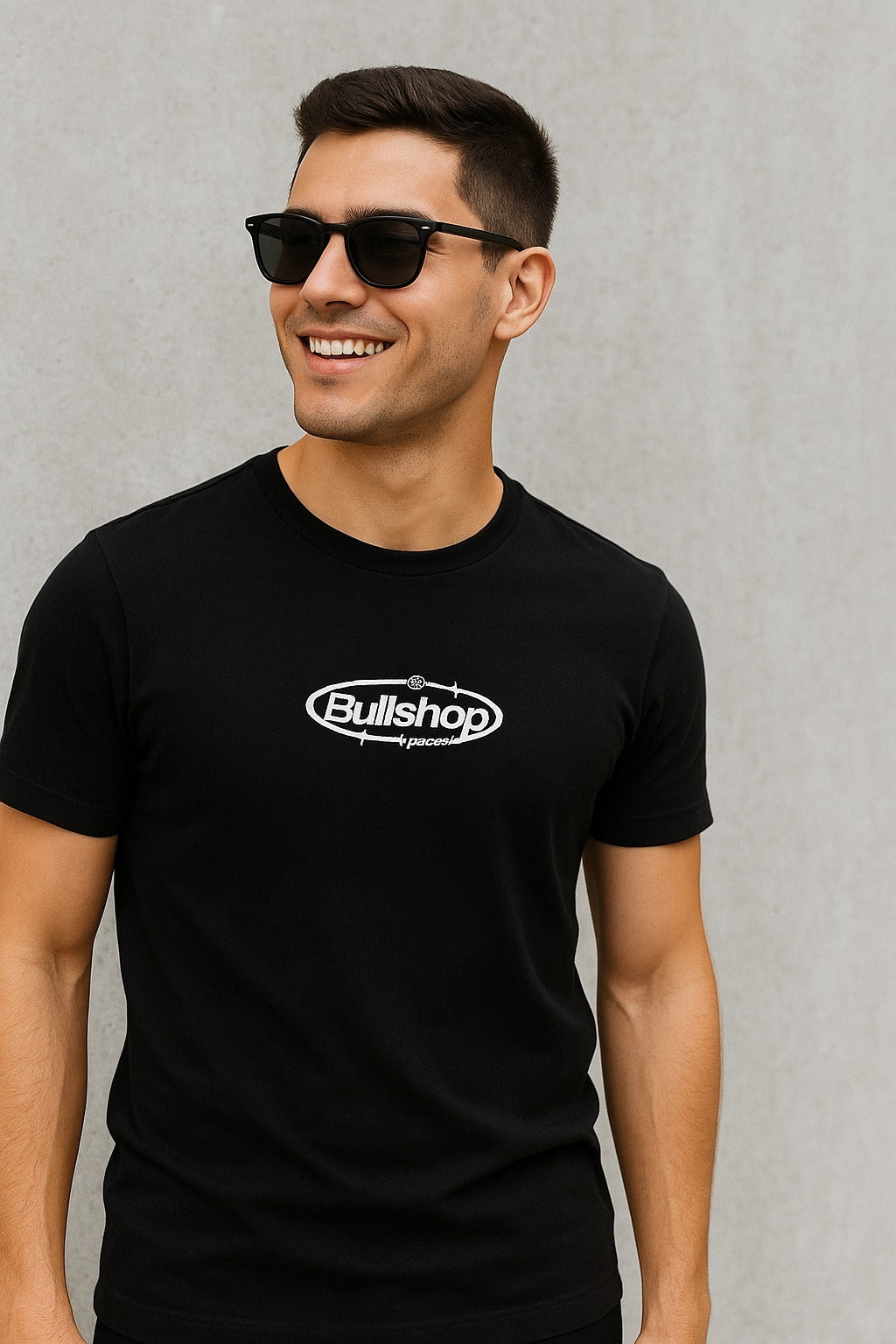 Polo KLEDINGSTREET negro / Logo BULLSHOP pecho