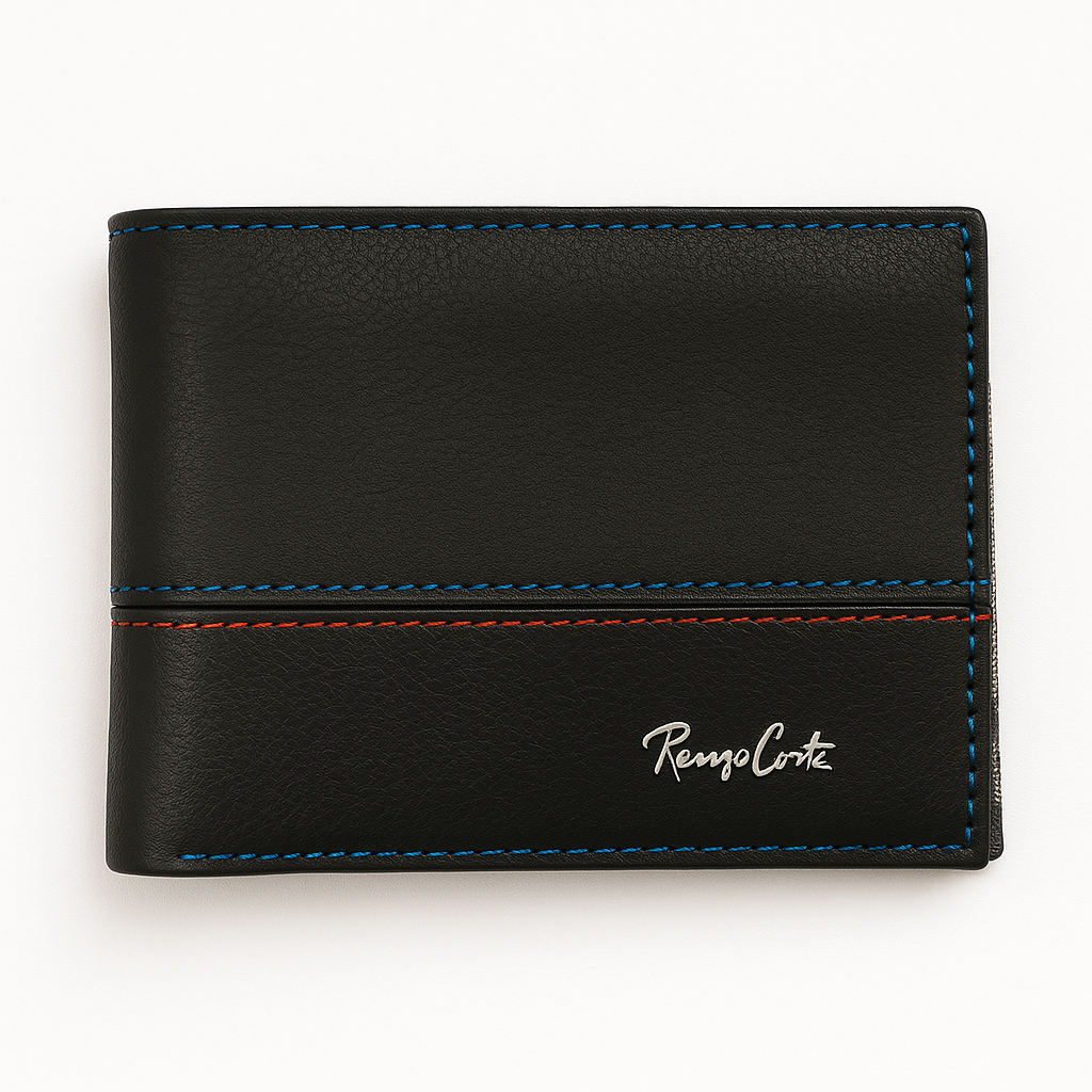 BILLETERA RENZO COSTA / COSTURA DECORATIVA