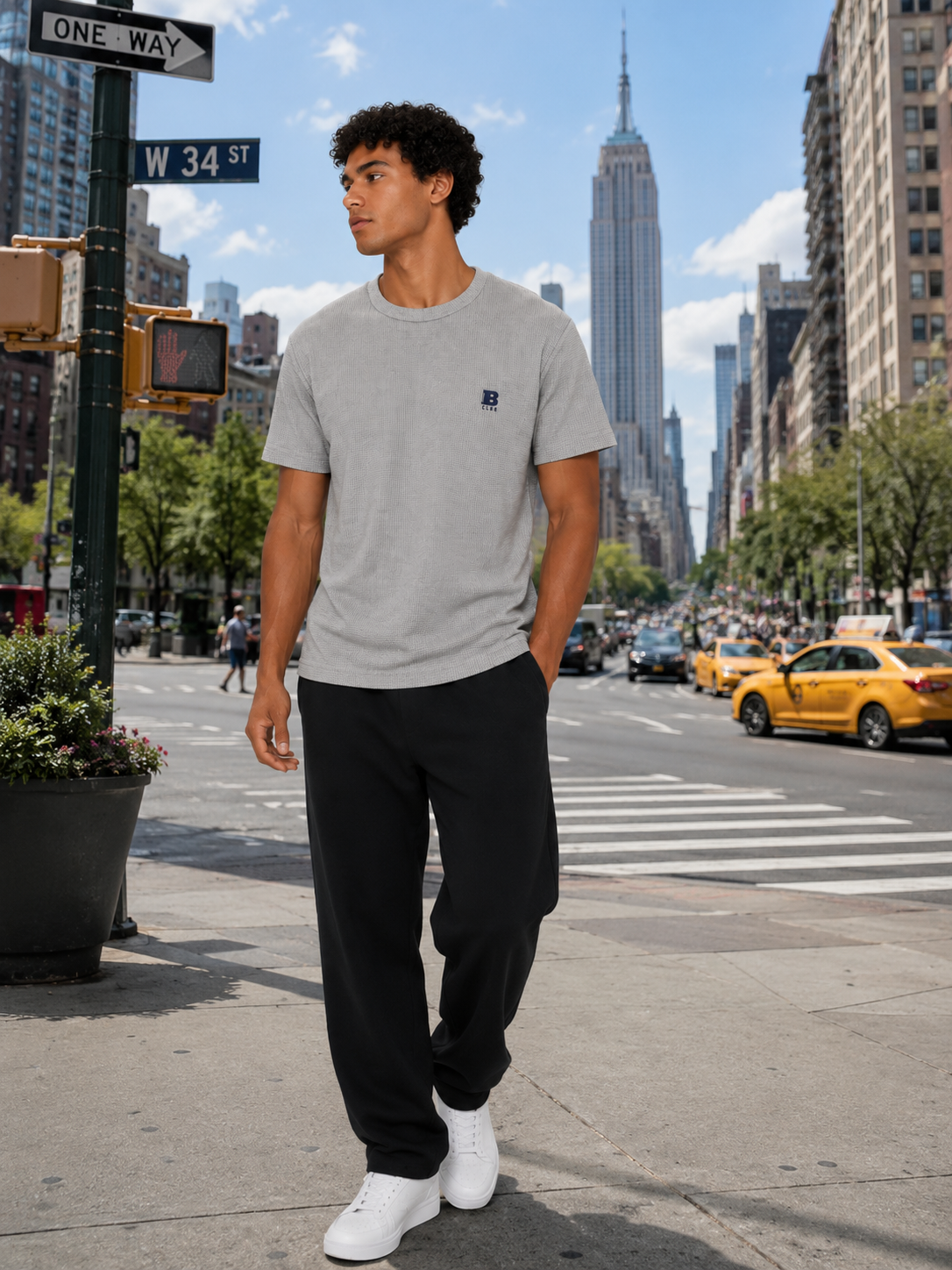 POLO BUTIGER WAFFLE CLASICO / PLOMO / LOGO B