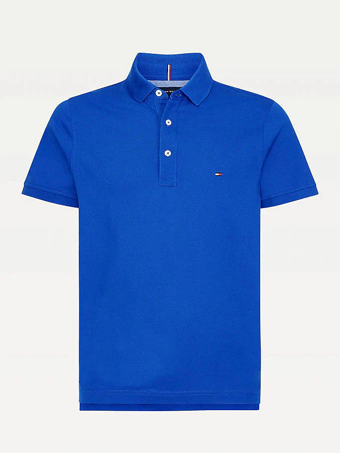 Polo camisero tommy clasico - azul electrico