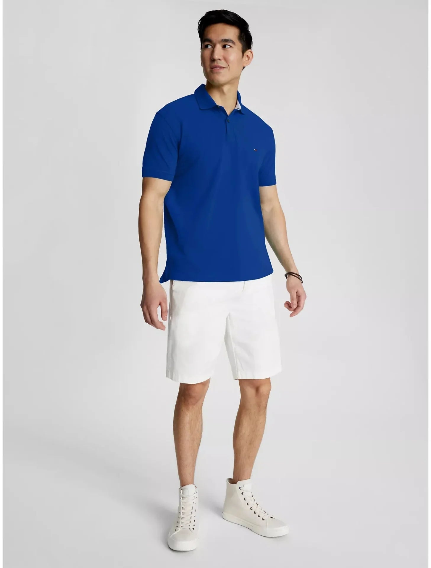 Polo camisero tommy clasico - azul electrico