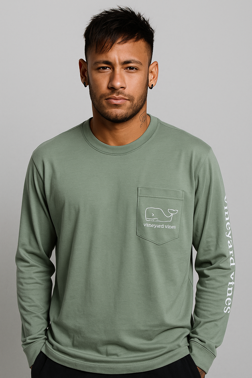 POLO MANGA LARGA VINEYARD / VERDE OLIVA SUAVE