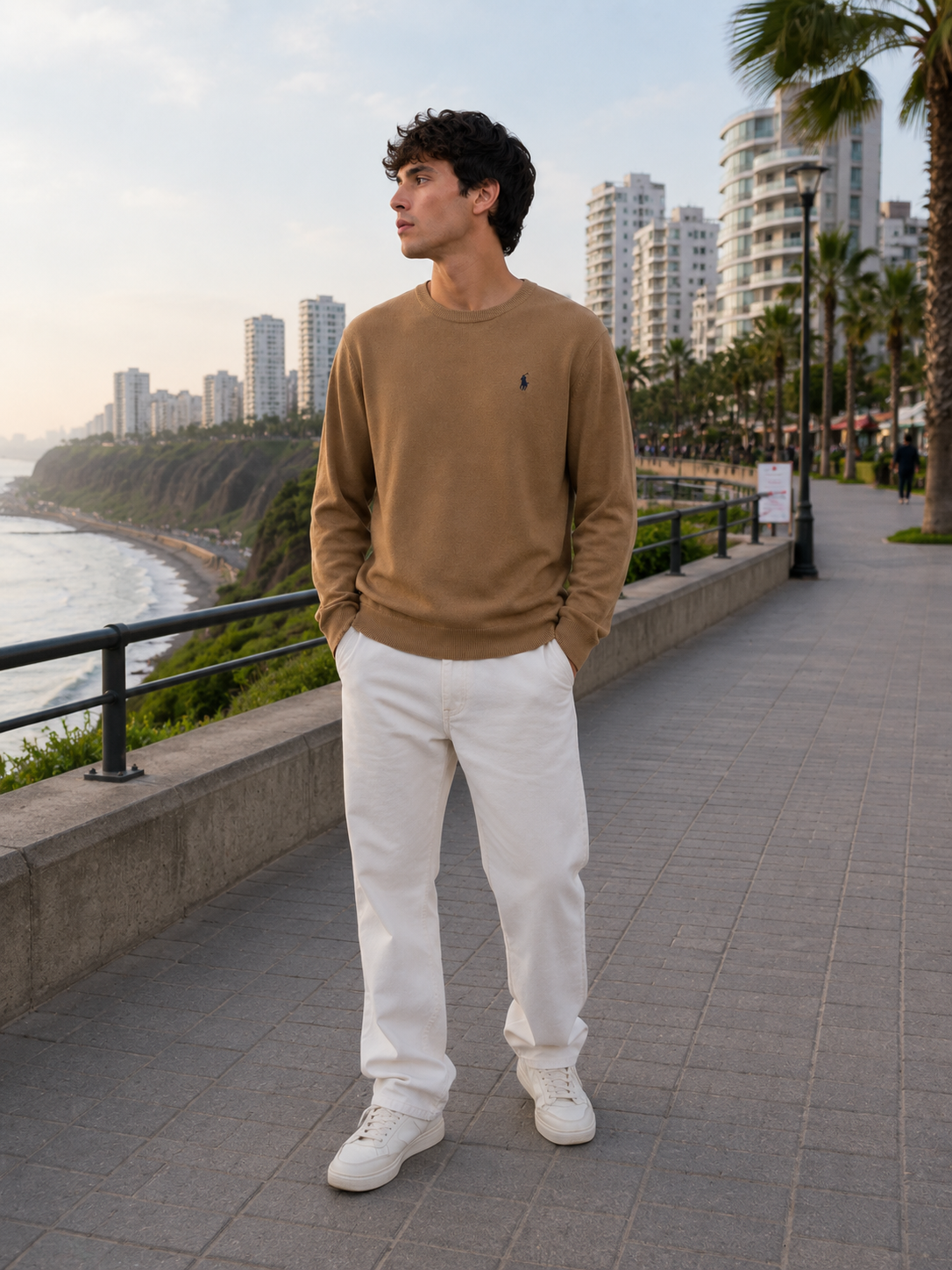 CHOMPA CUELLO REDONDO RALPH LAUREN / CAMEL