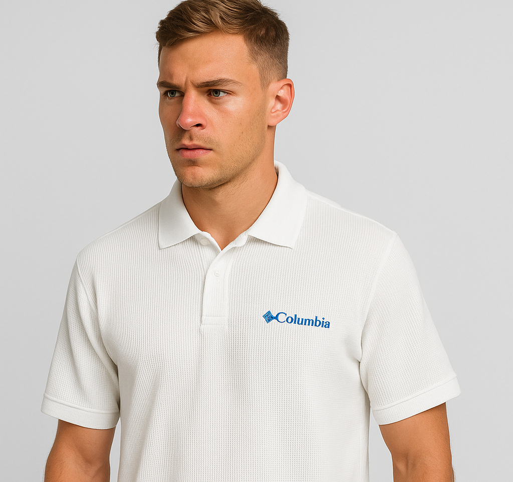 POLO CAMISERO  WAFFLE COLUMBIA / BLANCO