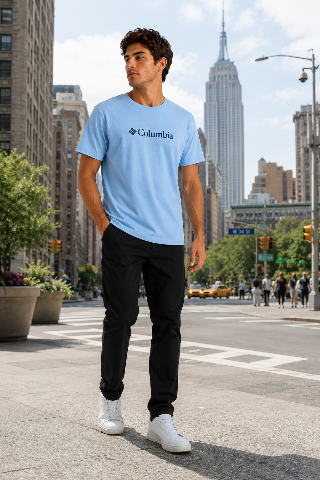 POLO COLUMBIA CELESTE / LOGO GRANDE CENTRO