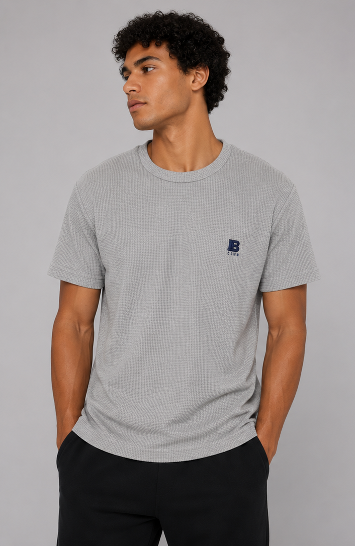 POLO BUTIGER WAFFLE CLASICO / PLOMO / LOGO B