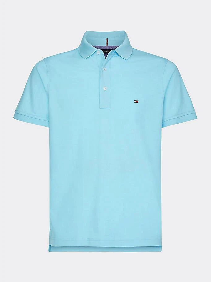 Polo camisero tommy clasico - celeste