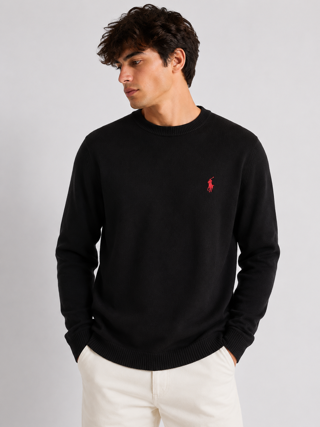 CHOMPA CUELLO REDONDO RALPH LAUREN / NEGRO