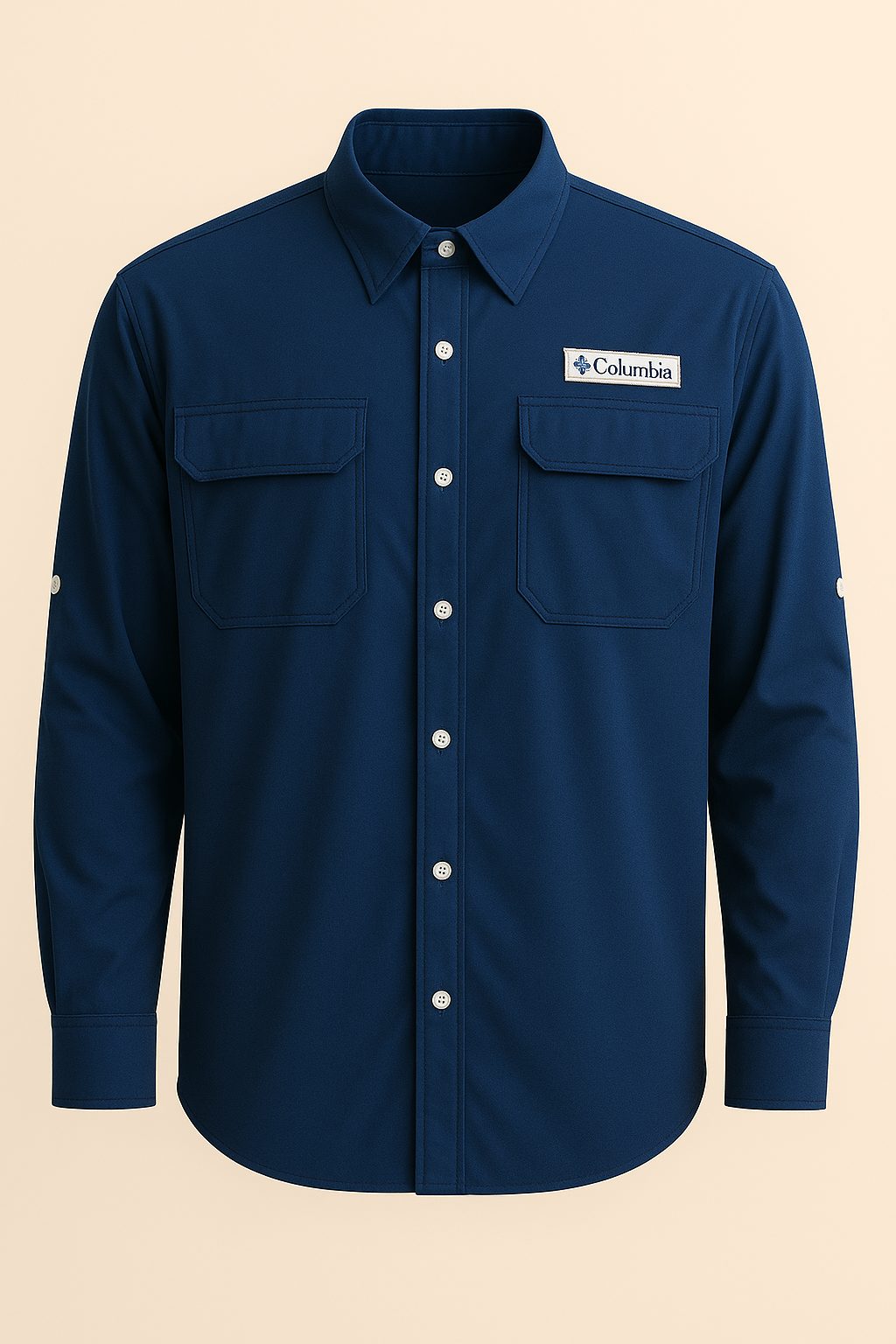 Camisa manga larga Columbia / Color azul marino