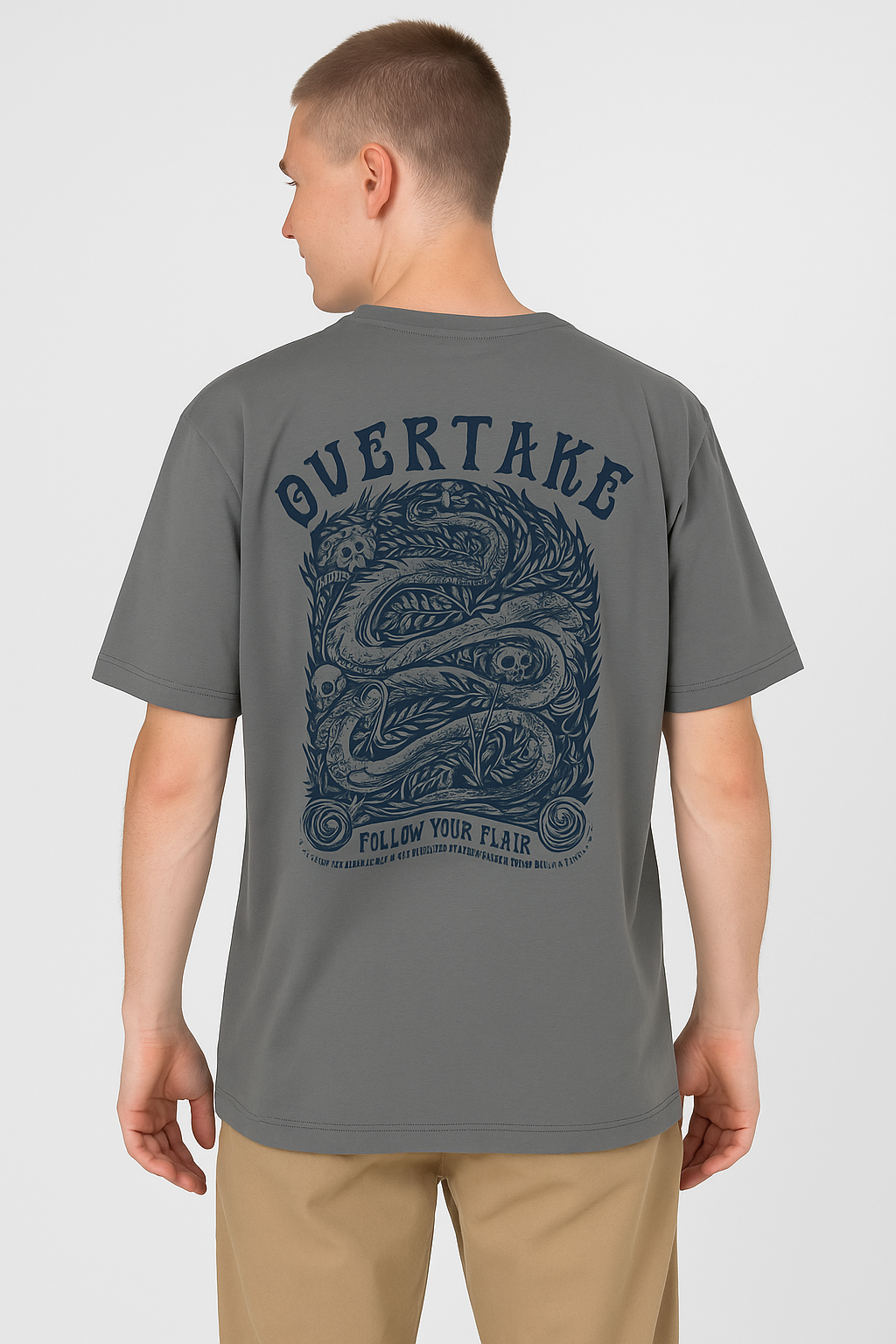 POLO OVERSIZE OVERTAKE / GRIS OSCURO / SNAKE GREY