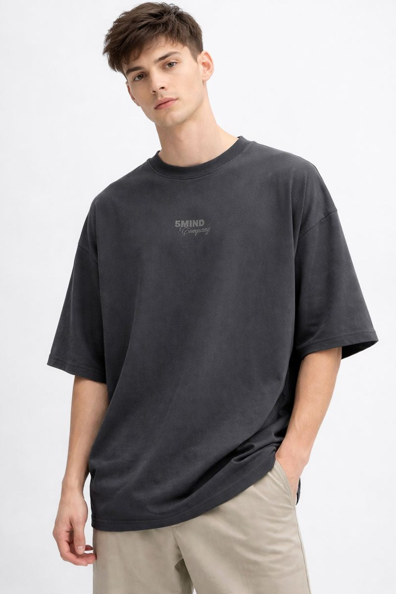 POLO BOXY FIT 5MIND / GRIS