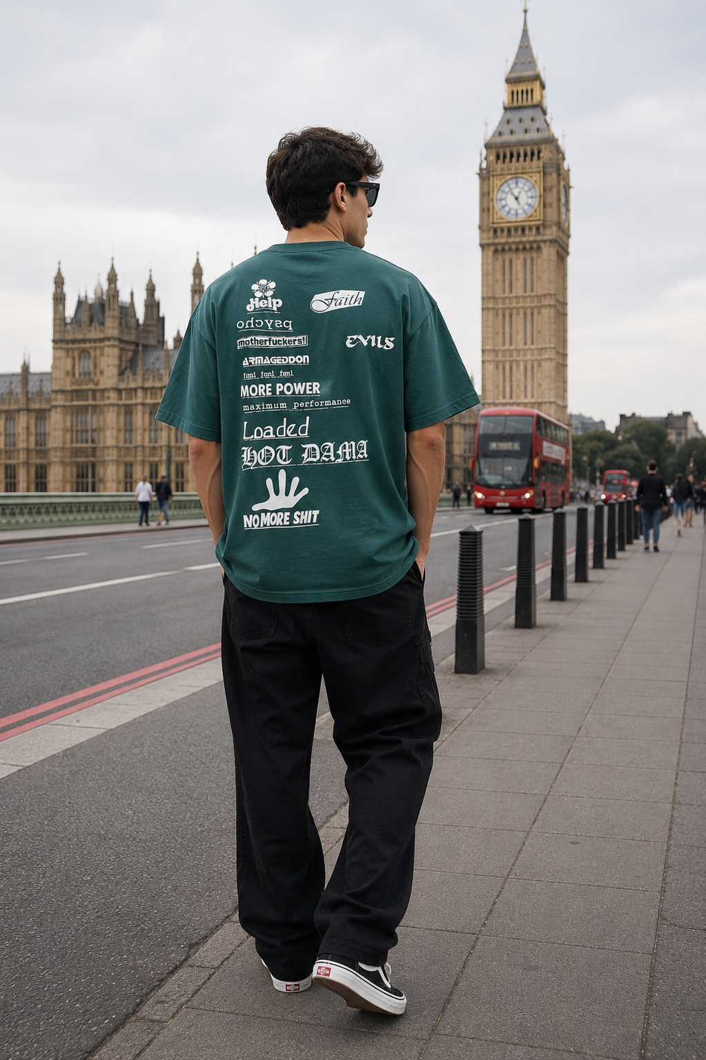 POLO SUPREME VERDE AZULADO / LOGOS ESPALDA