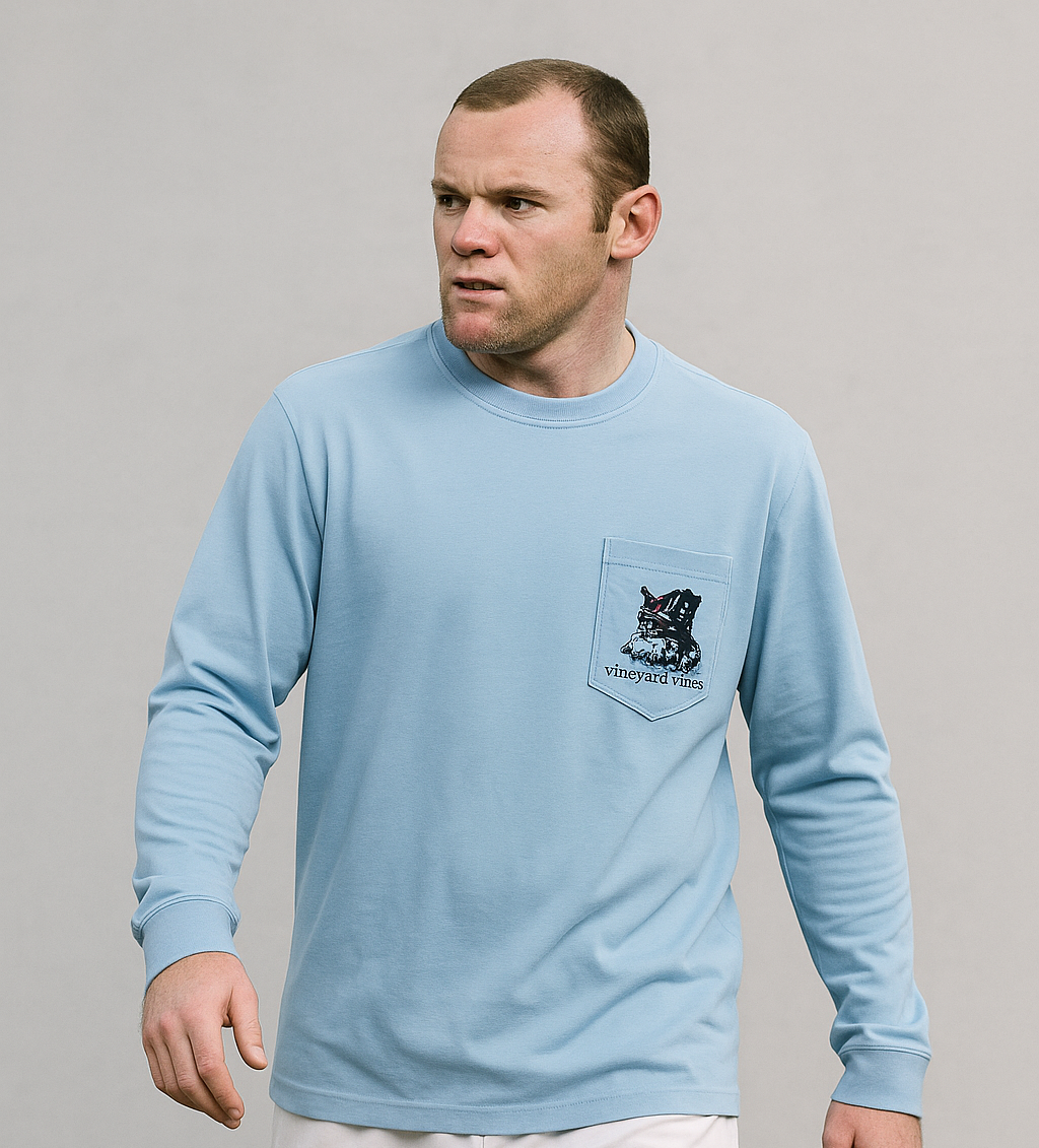 POLO MANGA LARGA VINEYARD / CELESTE / LOBO