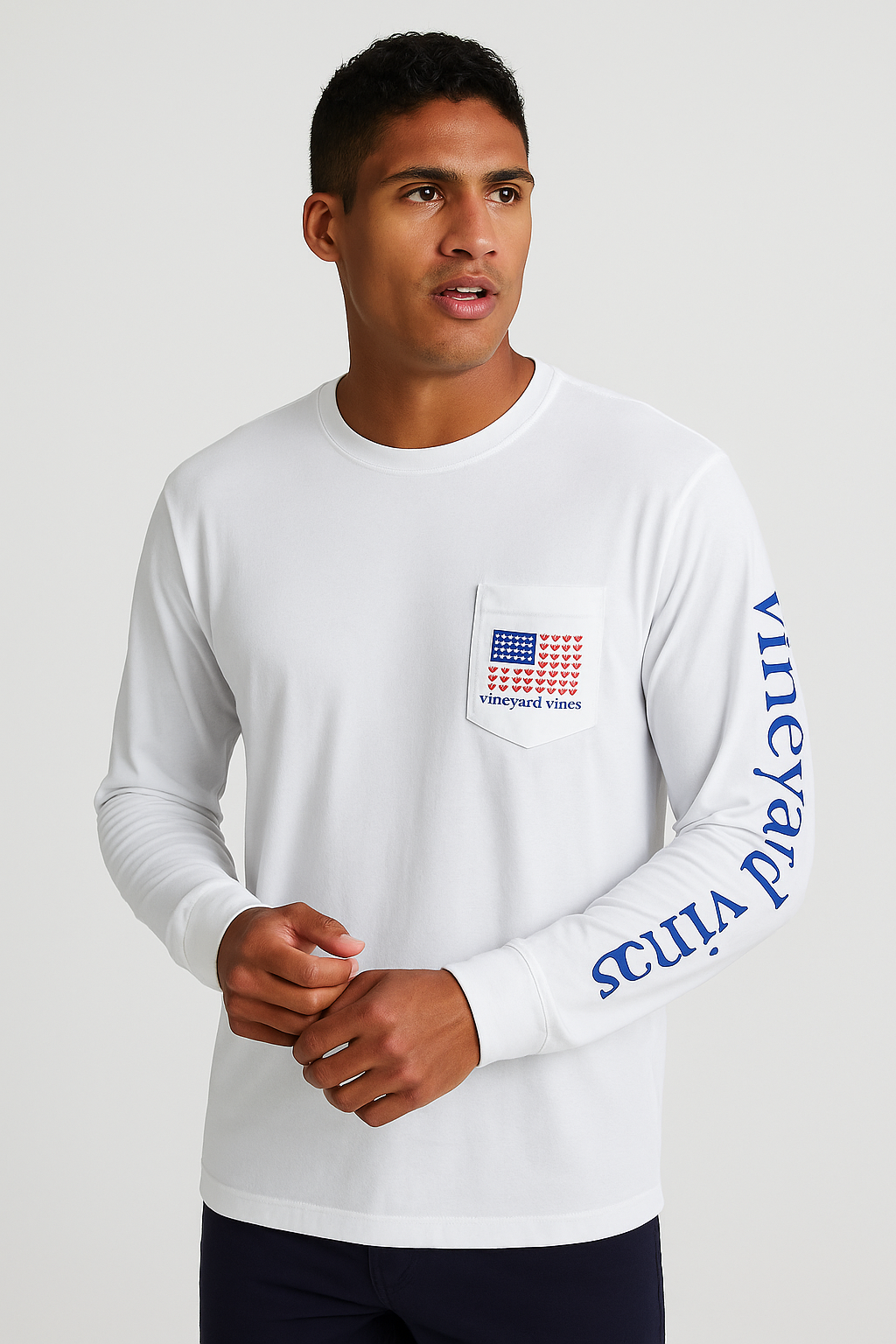 POLO MANGA LARGA VINEYARD / BLANCO / FOOTBALL U.S.A