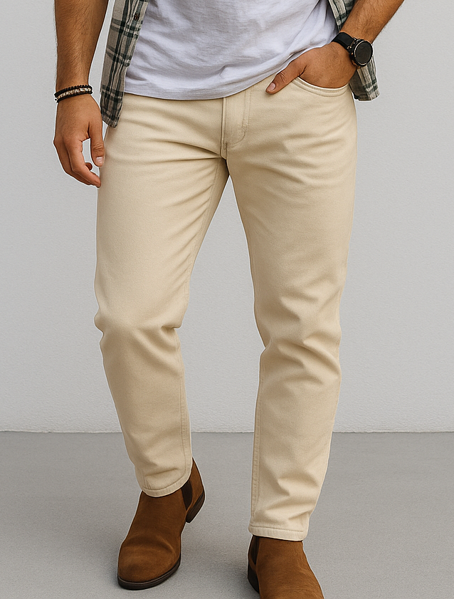 PANTALON LEVERAGE BAGGY CREMA CLARO