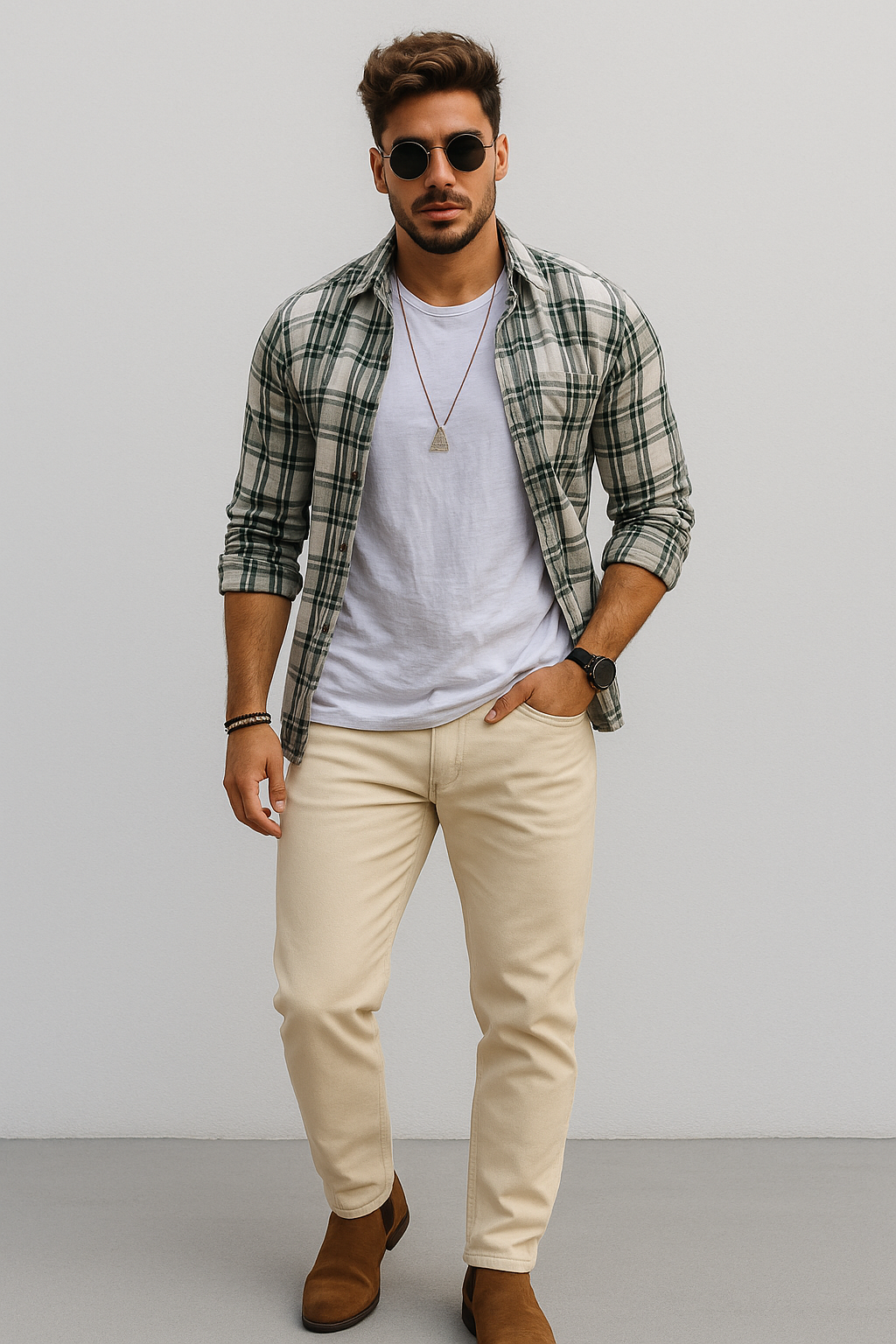 PANTALON LEVERAGE BAGGY CREMA CLARO