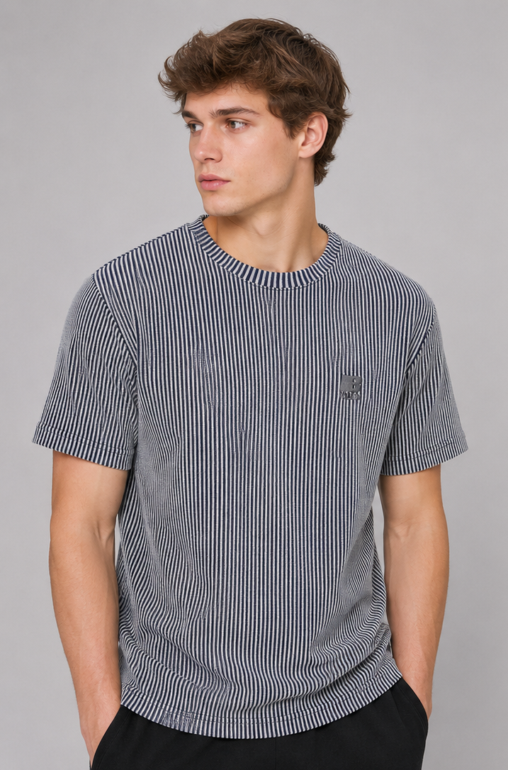 POLO BULTIGER WAFFLE ACANALADO / ACERO / LOGO B