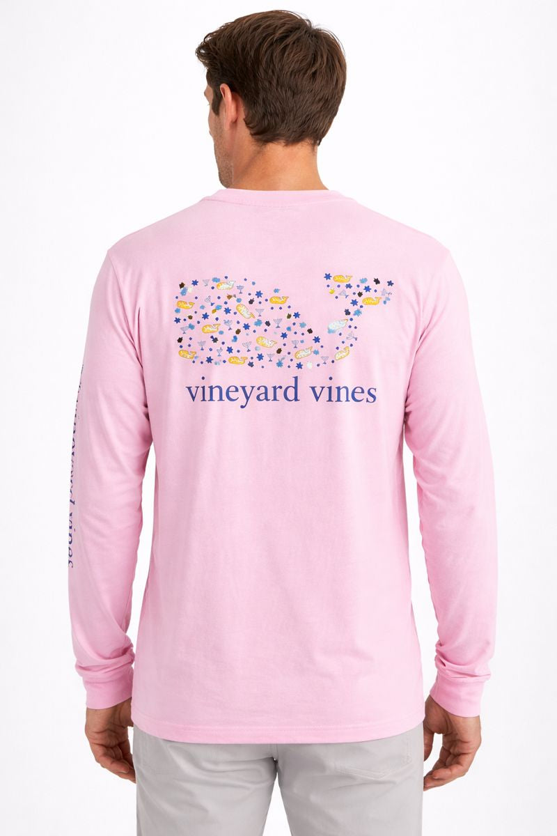 POLO MANGA LARGA VINEYARD / ROSADO / ESTRELLAS