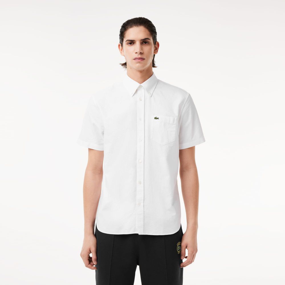 CAMISA MANGA CORTA LACOSTE / BLANCA