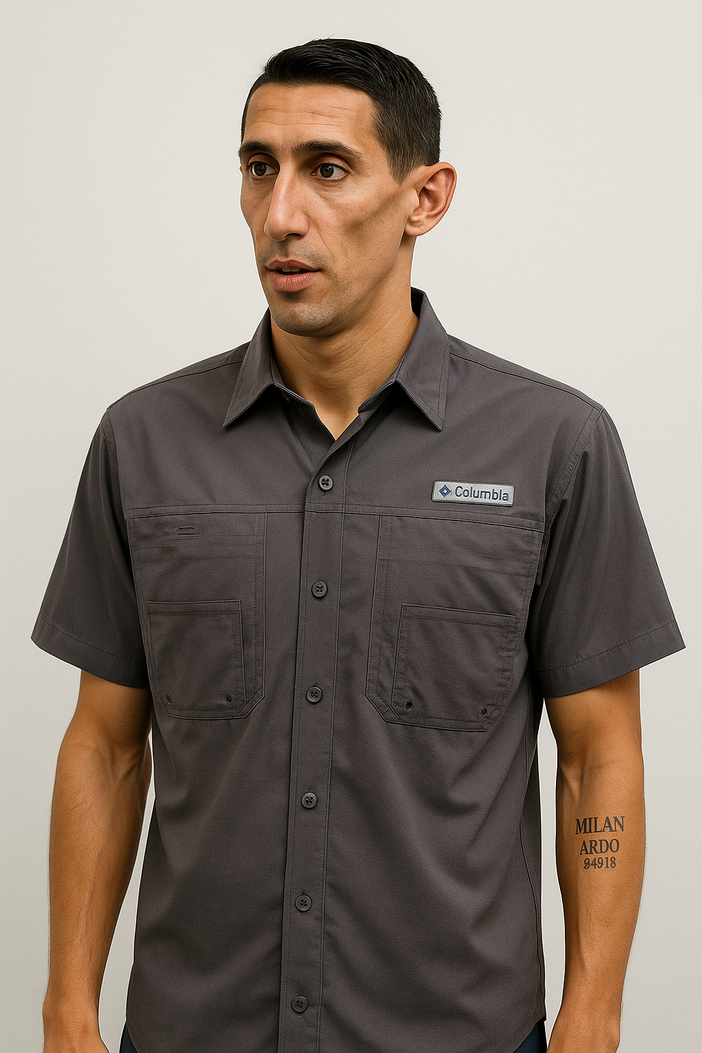 Camisa Columbia gris oscuro / Respirador