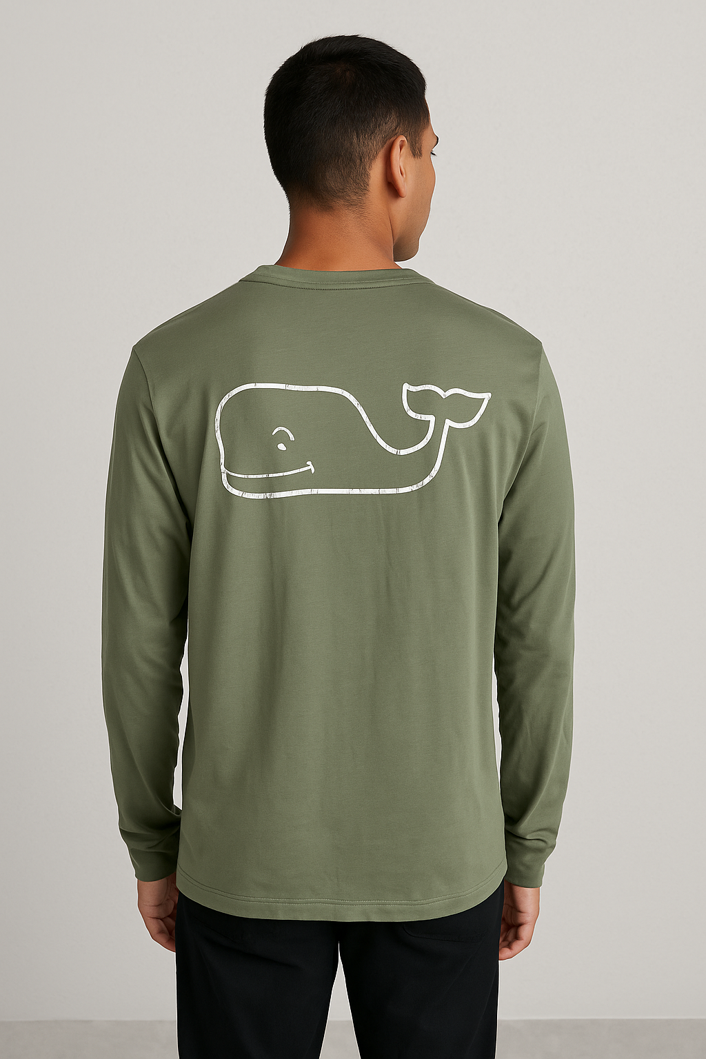 POLO MANGA LARGA VINEYARD / VERDE OLIVA SUAVE